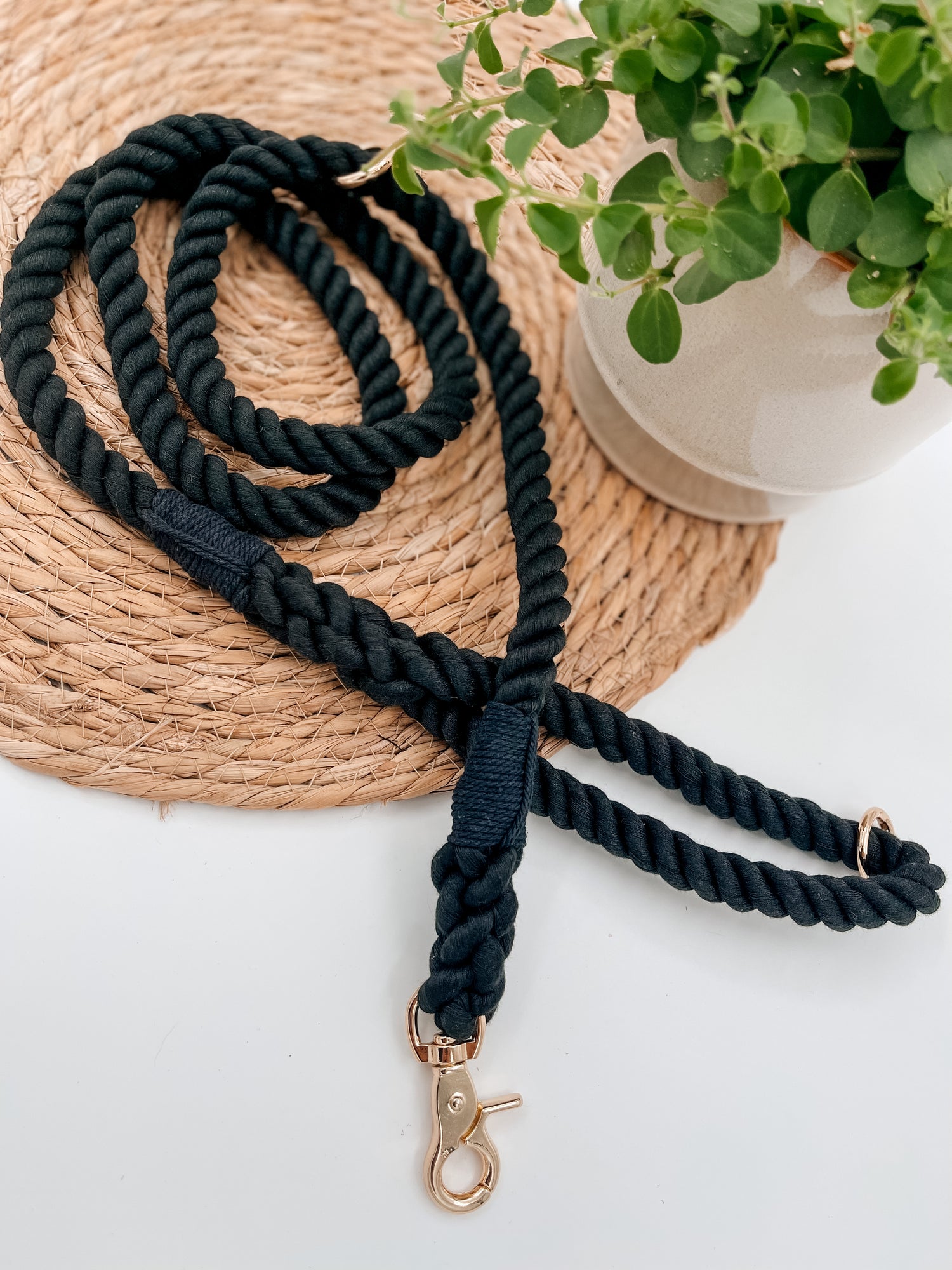 Leiband - 'Twist zwart'